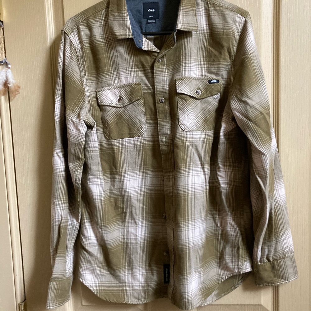 Vans Green and Brown Lightweight Shirt Jacket